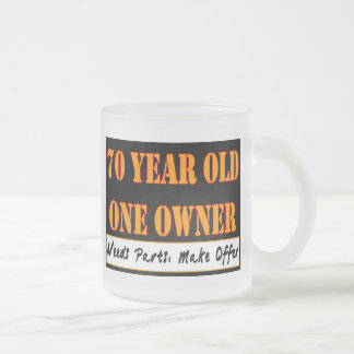 Caneca De Café Vidro Jateado Pessoas de 70 anos, um proprietário - as peças das
