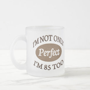 Caneca De Café Vidro Jateado Pessoas de 85 anos perfeitas