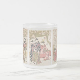 Caneca De Café Vidro Jateado Pétala do primavera do rosa das flores de