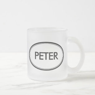 Caneca De Café Vidro Jateado Peter