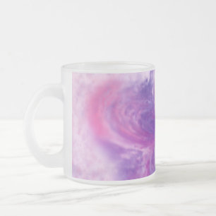 Caneca De Café Vidro Jateado Pintado Abstrato Fantasy Flower Watercolor
