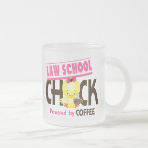 Caneca De Café Vidro Jateado Pintinho 4 da escola de direito