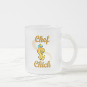 Caneca De Café Vidro Jateado Pintinho Chef
