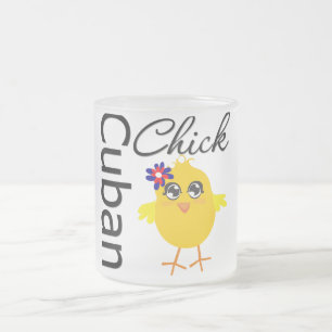 Caneca De Café Vidro Jateado Pintinho cubano