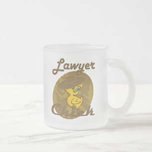 Caneca De Café Vidro Jateado Pintinho de advogado nº 6