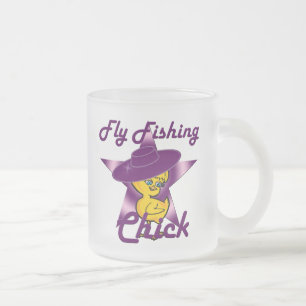 Caneca De Café Vidro Jateado Pintinho de Pesca de Voo nº 9
