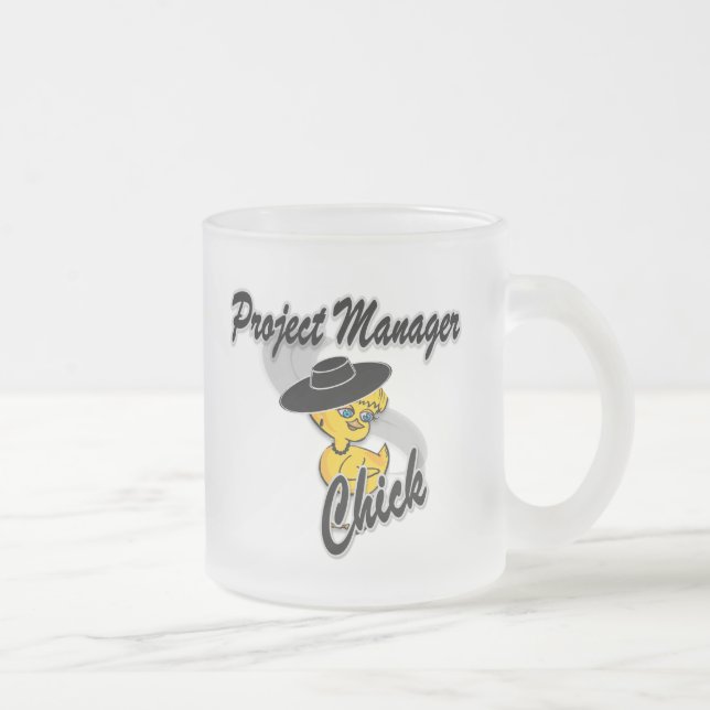 Caneca De Café Vidro Jateado Pintinho nº 4 do Project Manager (Direita)