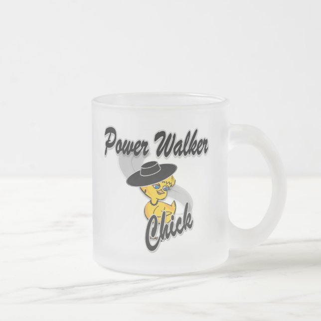 Caneca De Café Vidro Jateado Pintinho Power Walker nº 4 (Direita)