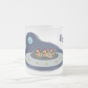 Caneca De Café Vidro Jateado Pintos engraçados na ilustração de desenhos ani