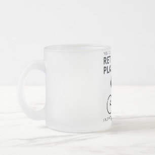 Caneca De Café Vidro Jateado Planejo andar de bicicleta quando me aposentar