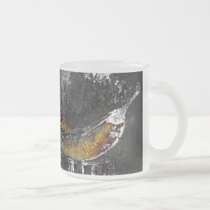 Caneca De Café Vidro Jateado plátano simples