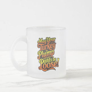 Caneca De Café Vidro Jateado Plump Turkey, Cartoon Diva Turkey, Mug