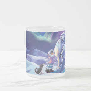 Caneca De Café Vidro Jateado Polar Pals