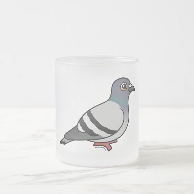 Caneca De Café Vidro Jateado Pombo de rocha bonito (Centro)