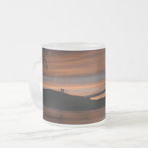 Caneca De Café Vidro Jateado Ponte no Sunset 2 - Mug de café de dois tons