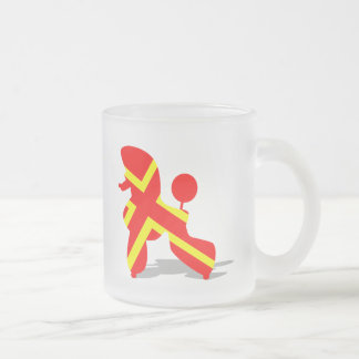 Caneca De Café Vidro Jateado Poodles Patrióticos