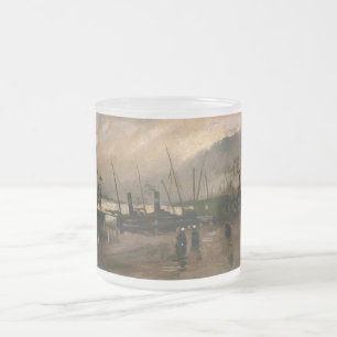 Caneca De Café Vidro Jateado Porto de Pescadores de Amsterdã Tempestade de Vinc