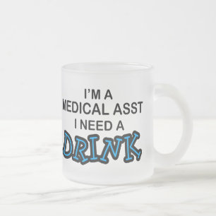 Caneca De Café Vidro Jateado Precise uma bebida - Asst médico