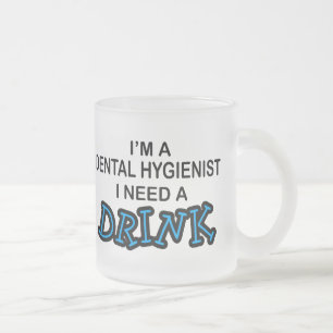 Caneca De Café Vidro Jateado Precise uma bebida - higienista dental