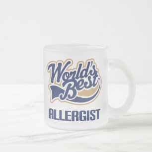 Caneca De Café Vidro Jateado Presente do Allergist