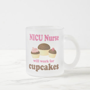 Caneca De Café Vidro Jateado Presente (engraçado) da enfermeira de Nicu
