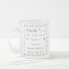 Caneca De Café Vidro Jateado Presente para convidados de casamento