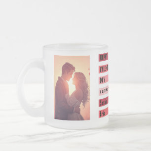 Caneca De Café Vidro Jateado Presente Personalizado do Dia dos Namorados
