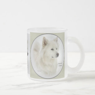 Caneca De Café Vidro Jateado Presentes americanos do cão Eskimo