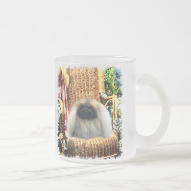 Caneca De Café Vidro Jateado Presentes de Arte Pekingeses (Direita)
