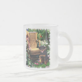 Caneca De Café Vidro Jateado Presentes de Arte Rottweiler