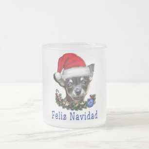 Caneca De Café Vidro Jateado Presentes de Chihuahua