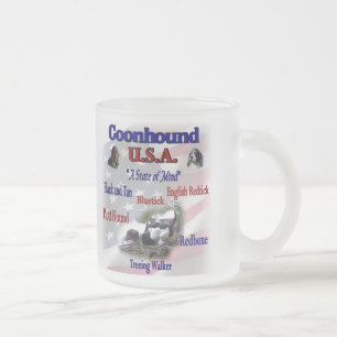 Caneca De Café Vidro Jateado Presentes de Conhound EUA
