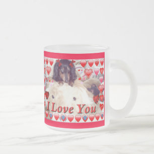 Caneca De Café Vidro Jateado PRESENTES DE namorados - MÚGS - MINI DACHSHUND EU 