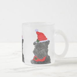 Caneca De Café Vidro Jateado Presentes de Natal de Affenpinscher