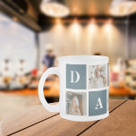 Caneca De Café Vidro Jateado Presentes de Pai Verde e Foto para Pais de Colagem<br><div class="desc">Uma foto moderna de pais de colagem é um presente personalizado que combina múltiplas fotos de uma figura paterna ou paterna de forma criativa e na moda. Ele envolve selecionar várias imagens significativas e organizá-las em um formato de colagem, frequentemente com designs sobrepostos ou semelhantes a grade. As fotos podem...</div>