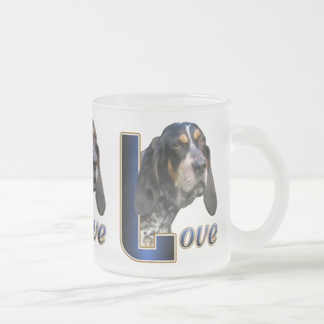 Caneca De Café Vidro Jateado Presentes do Bluetick Coonhound (Direita)
