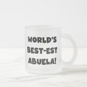 Caneca De Café Vidro Jateado Presentes preto e branco do Melhor-est Abuela do