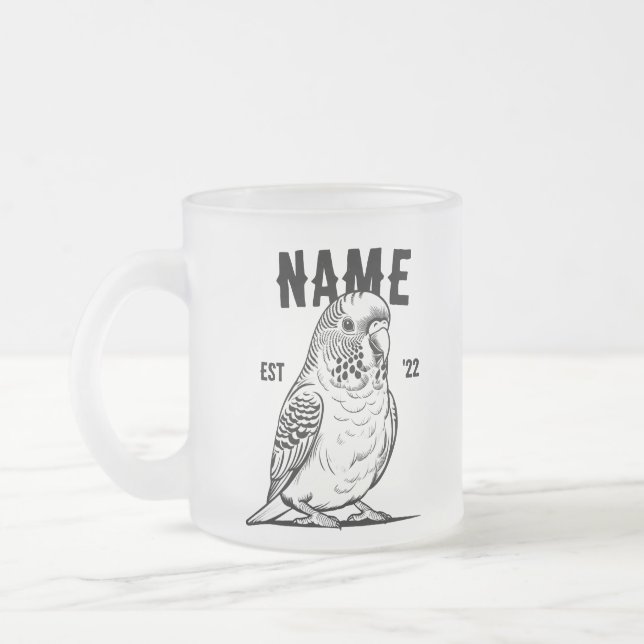 Caneca De Café Vidro Jateado Preto Personalizado e Orçamento Branco (Esquerda)