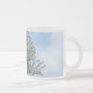 CANECA DE CAFÉ VIDRO JATEADO PRIMAVERA - FELZ PASCOA
