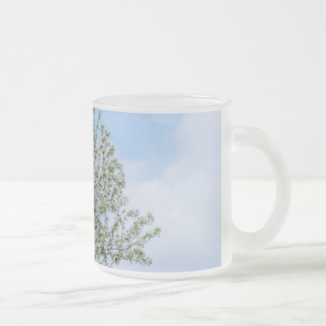 CANECA DE CAFÉ VIDRO JATEADO PRIMAVERA - FELZ PASCOA (Direita)