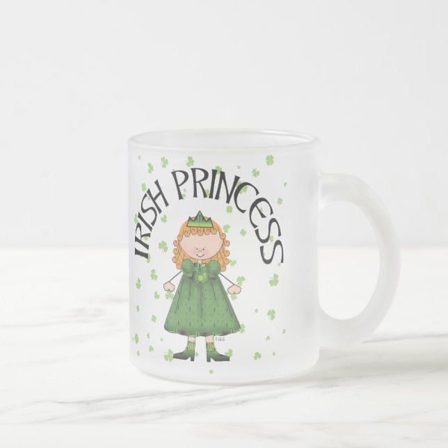 Caneca De Café Vidro Jateado Princesa irlandesa Redhead (Direita)