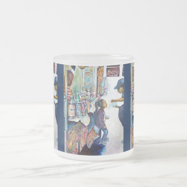 Caneca De Café Vidro Jateado Produz a esperança (Centro)