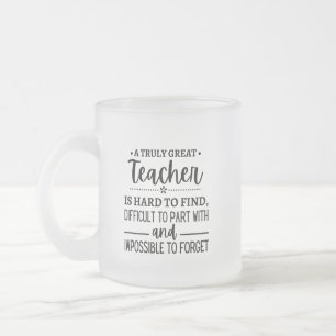Caneca De Café Vidro Jateado Professor verdadeiramente Excelente