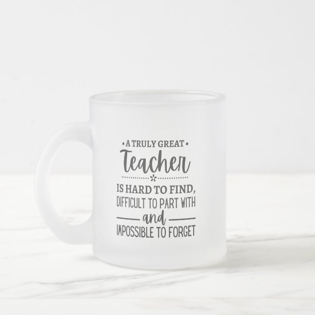 Caneca De Café Vidro Jateado Professor verdadeiramente Excelente (Esquerda)