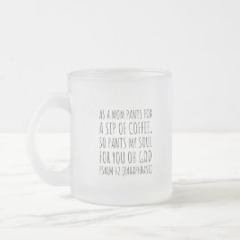 Caneca De Café Vidro Jateado Psalm 42 Engraçado Escritura