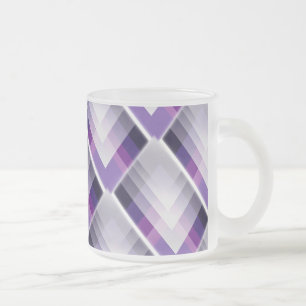 Caneca De Café Vidro Jateado Púrpura e branca