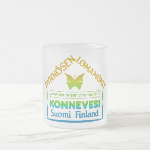 Caneca De Café Vidro Jateado Pynnösen Lomamökit - escolha estilo e cor