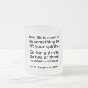 Caneca De Café Vidro Jateado Quando a Vida é Estressante