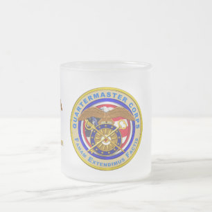 Caneca De Café Vidro Jateado Quartermaster Corps Veteran