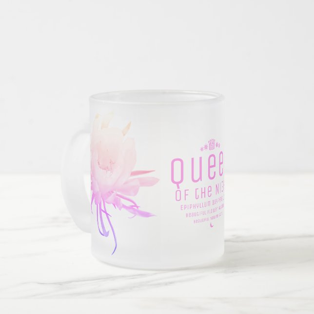 Caneca De Café Vidro Jateado Queen of the Night (Frente Esquerda)